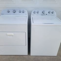 Whirlpool washer and dryer.