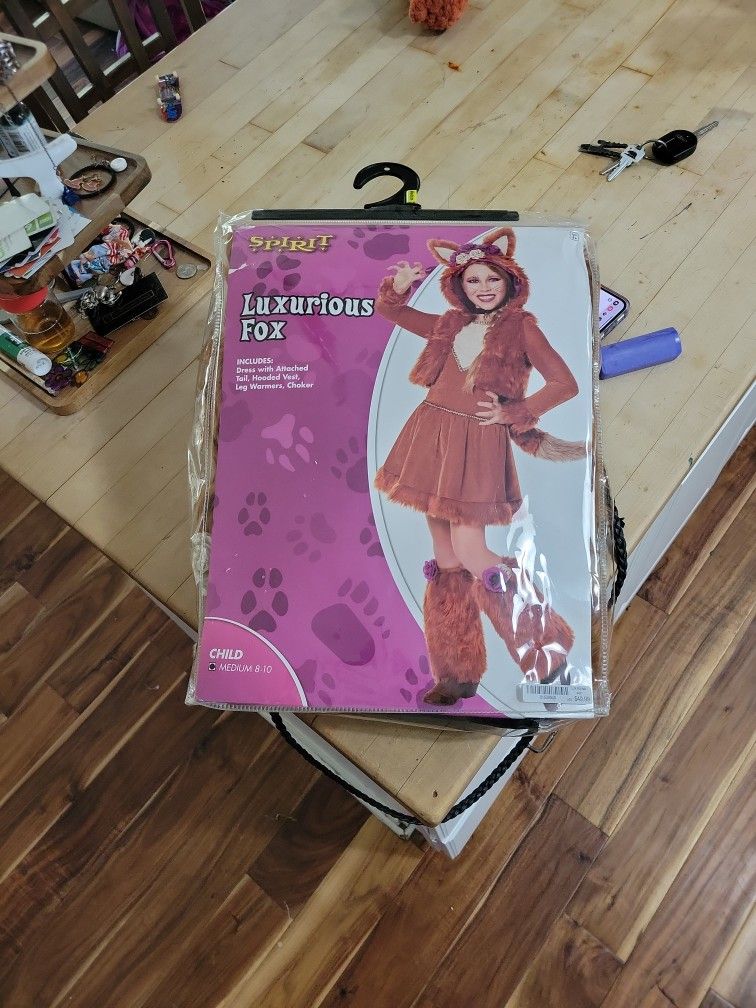 Brand New Fox Costume Girls Medium 8 - 10