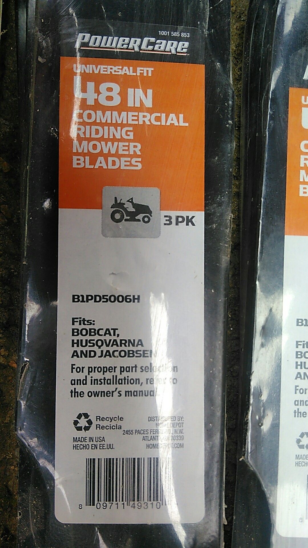 Riding mower blades-48"