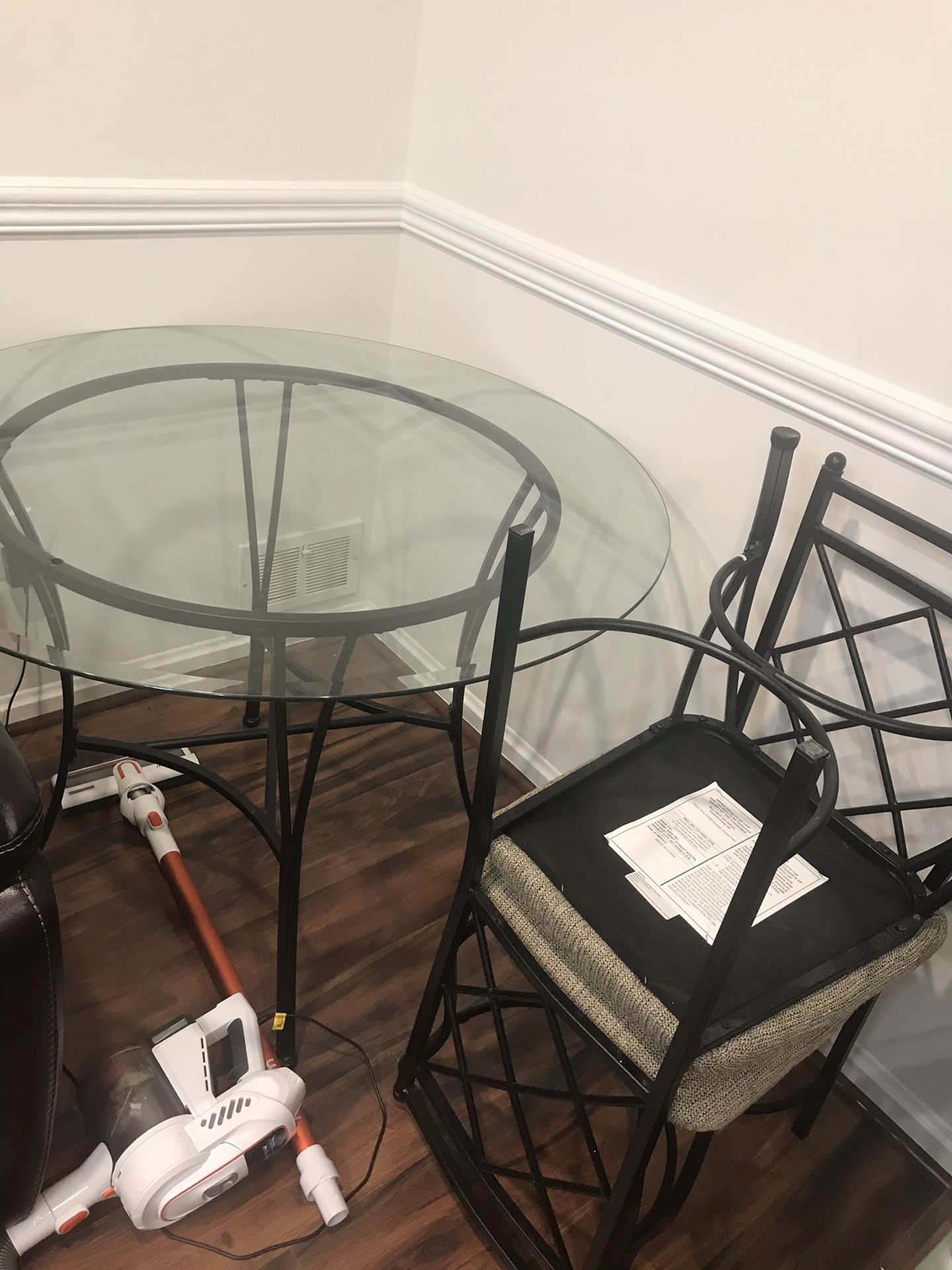 5 piece glass top dining table set