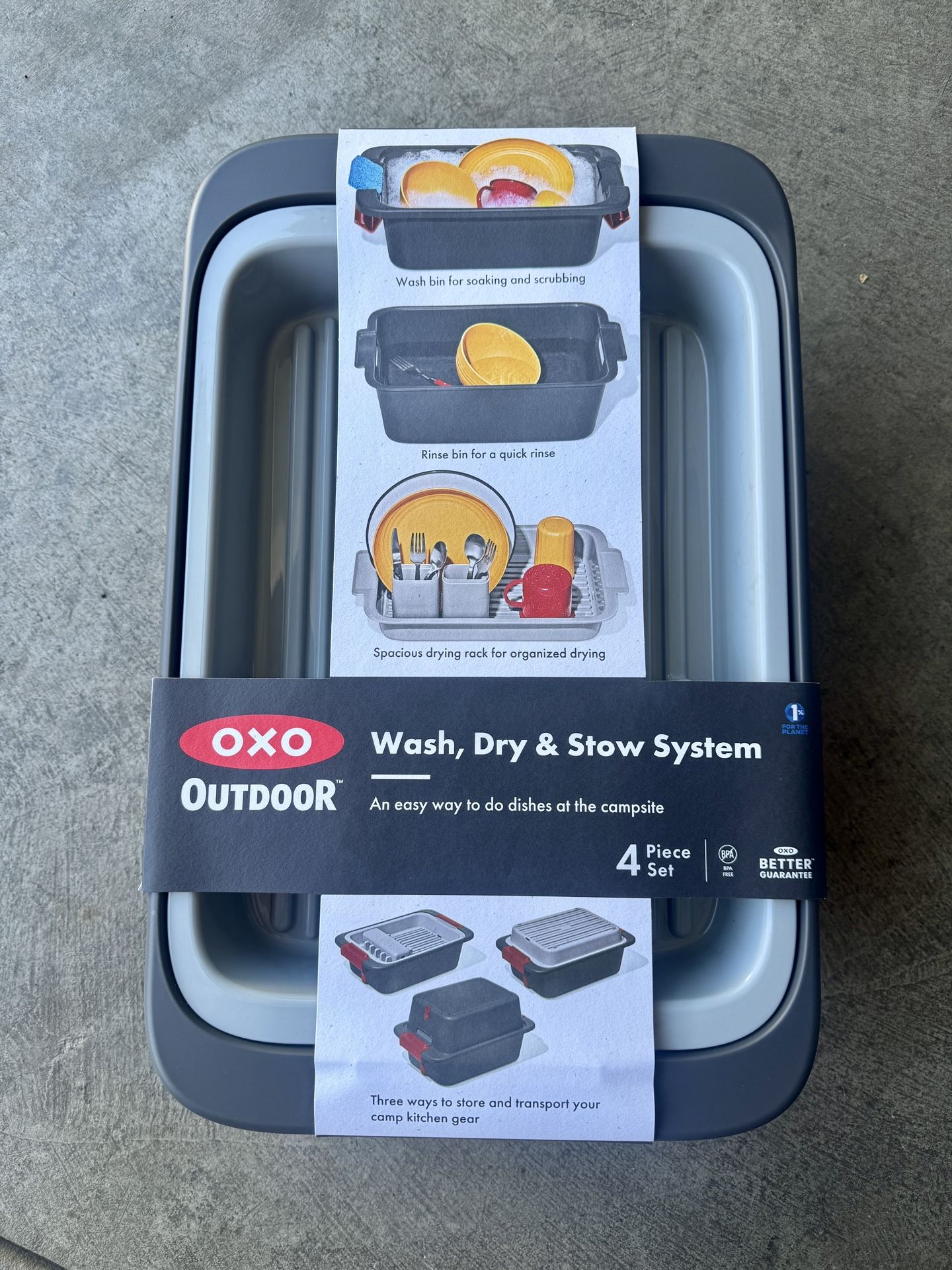 NEW OXO Outdoor Wash, Dry and Stow System - Camping Gear!