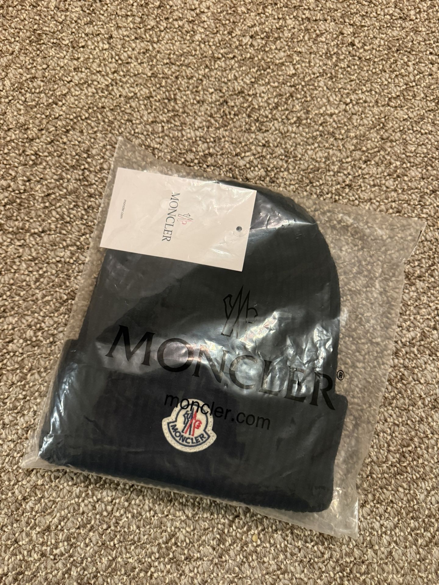 Moncler Black Beanie 