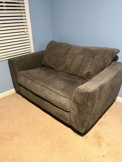 Pull out love seat couch with mattress