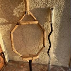 Olympic Hex Barbell + Olympic Curling Barbell 