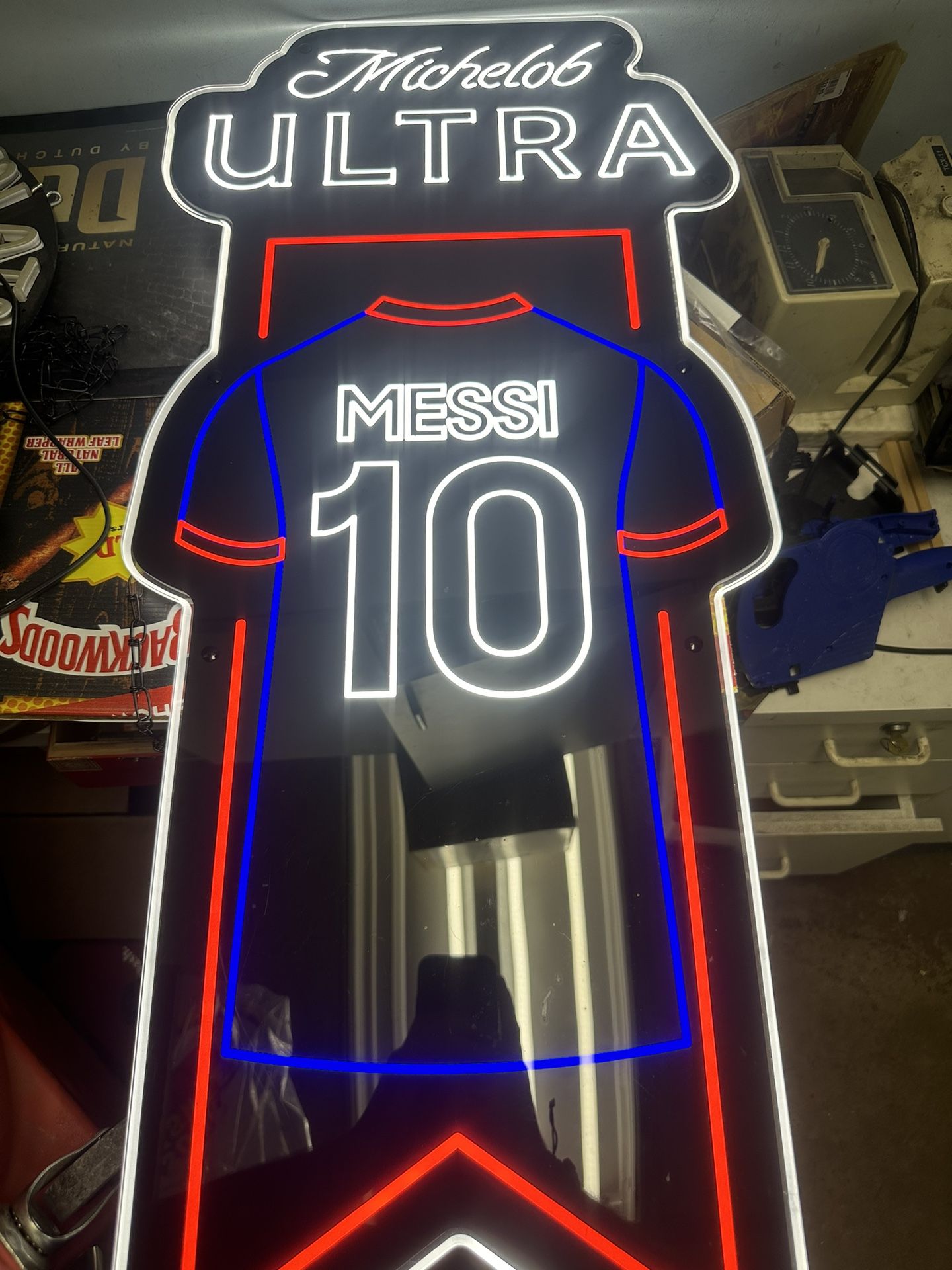 Light Up Lionel Messi Michelob Ultra Sign