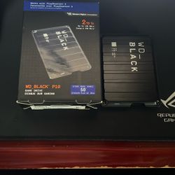 WD_BLACK  P10, Game Drive, Up to 2 TB of storage.