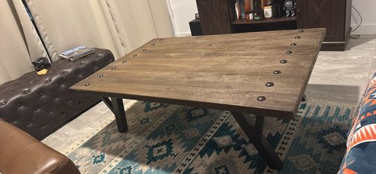 Wood coffee table