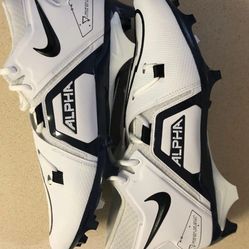 BRAND NEW Nike Alpha Menace Pro 3 Football Cleats White Sizes 10, 10.5, 11.5, 12
