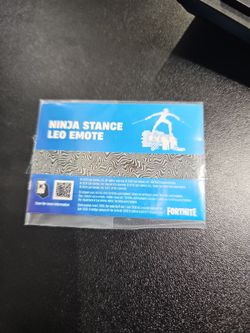 Fortnite Ninja Stance Leo Emote Physical Card Code Unused TMNT NECA