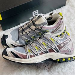 Salomon Gray breathable running shoes