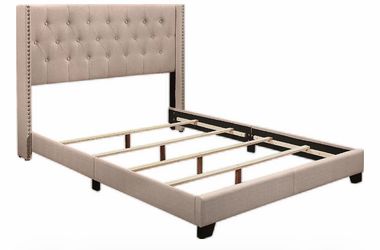 Galewood Beige Queen Upholstered Bed Frame