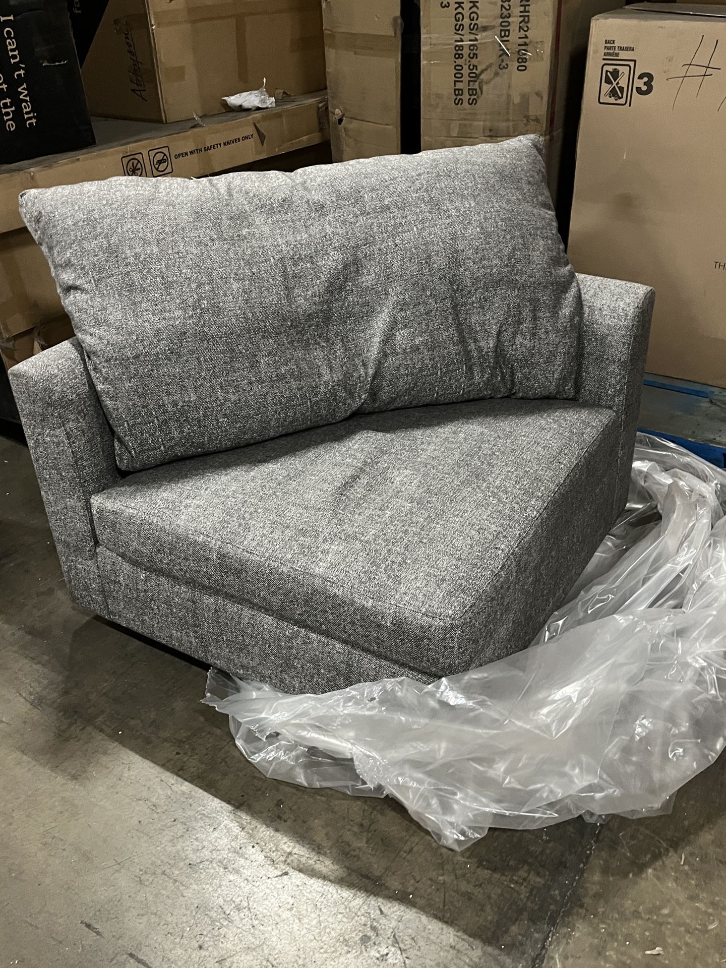 Mitchell Gold and Bob Williams corner sectional couch sofa piece gray color