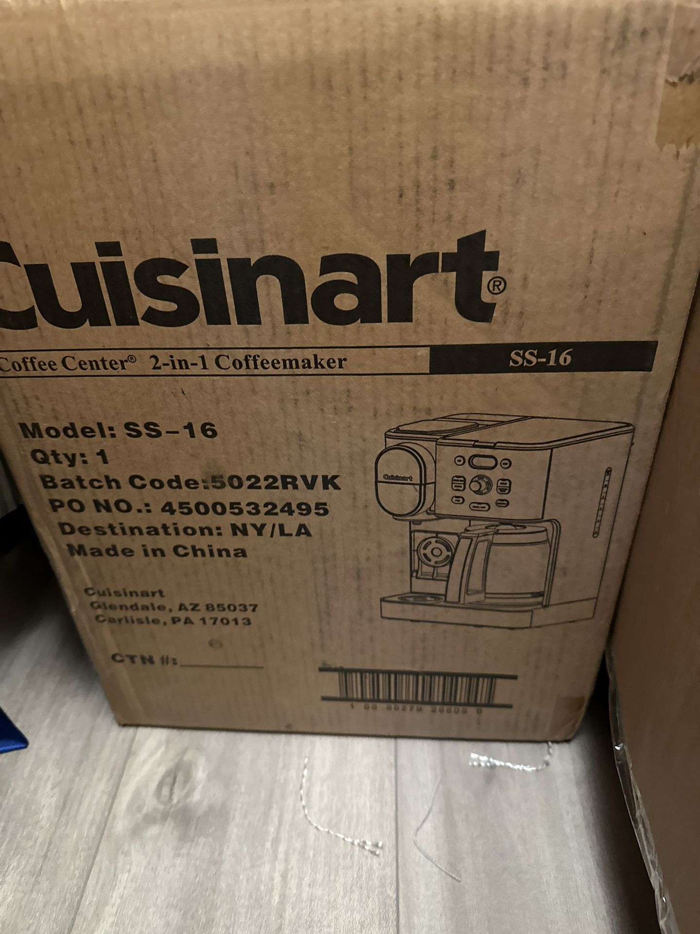 Cuisinart SS-16 Coffee Maker – 12-Cup + Single Serve – Brand New, Sealed