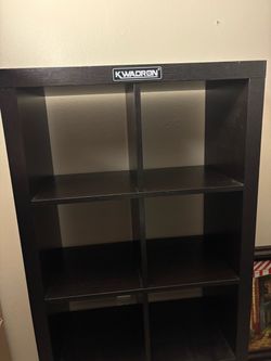 Dark Brown Cube Storage Shelf