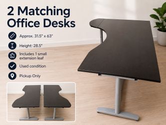 2 Matching Office Desks – Pickup Only