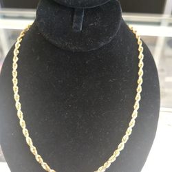 10k Solid Gold Rope Chains 27.3 Gram 22 Long Layway Available 10% Down If You Interested Please Make Sure You Ask For Maribel Thank You 