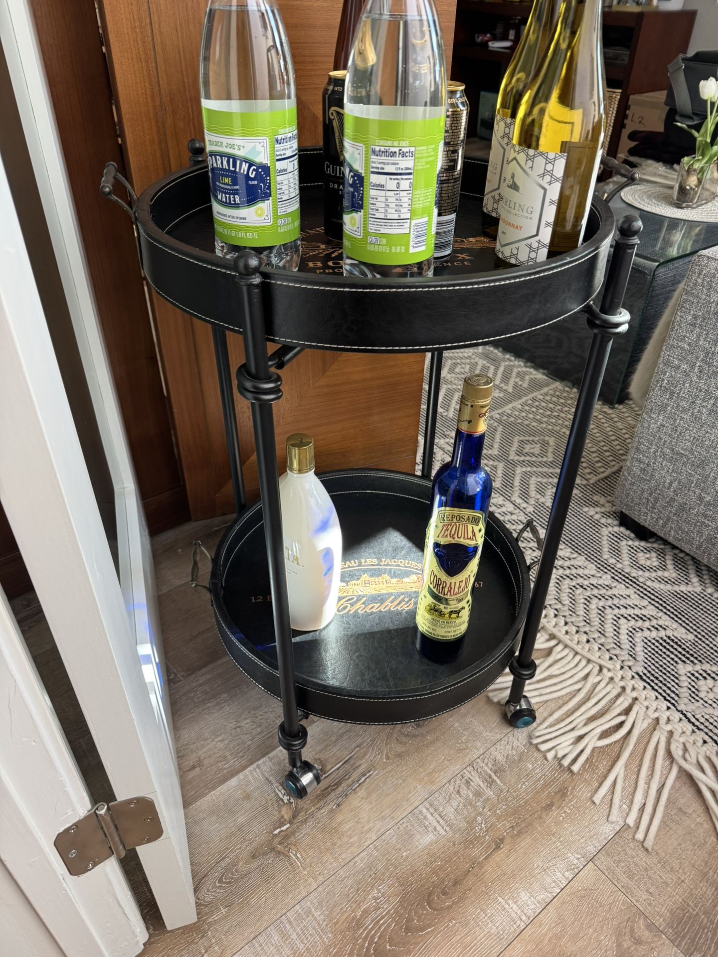 Bar Cart On Wheels 