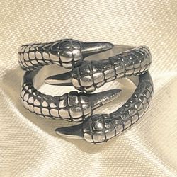 dragon eagle claw gothic ring size 8.5 stainless steel 