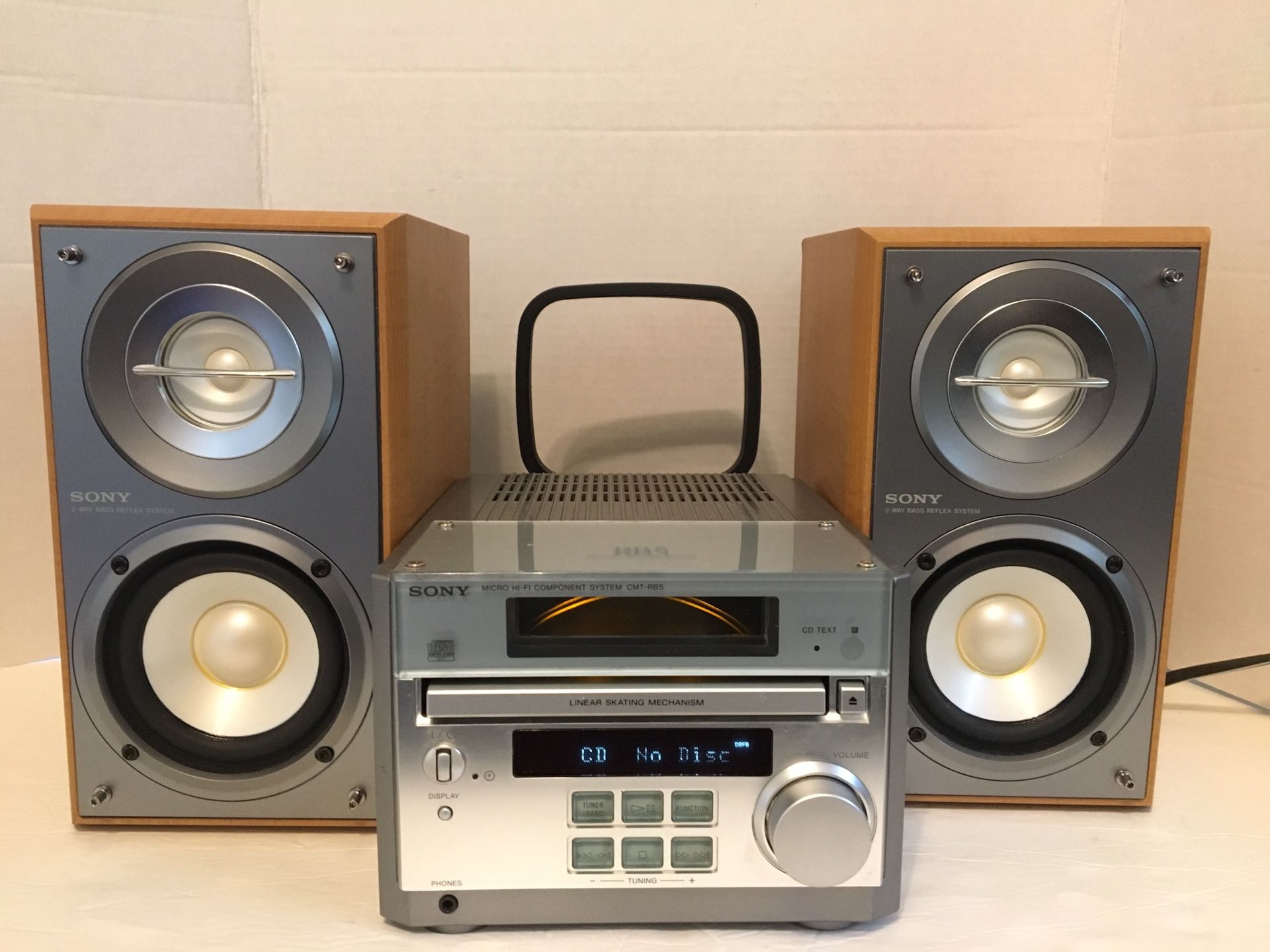 SONY VINTAGE CMT-RB5 MICRO HI-FI SYSTEM CD PLAYER RADIO BLUETOOTH OPTICAL OUT