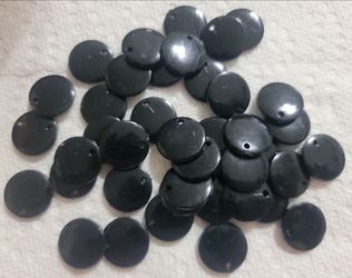 Black Round Sew-On Buttons Bulk Lot
