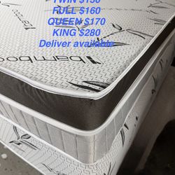 King Mattress And Box Spring $280