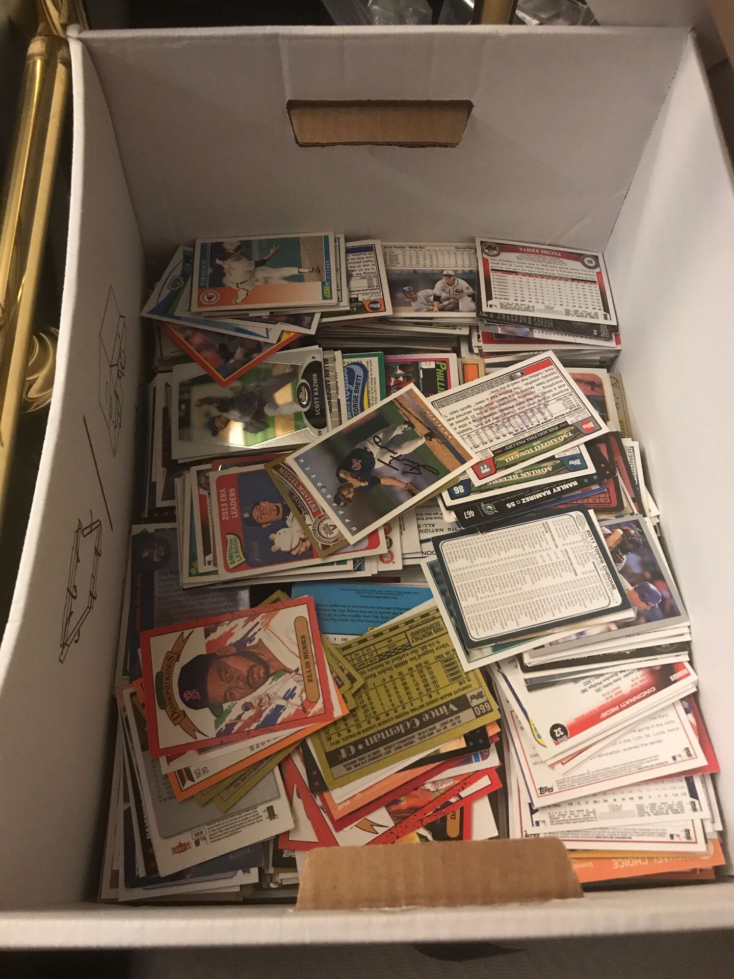 Box full of baseball cards lot mystery box