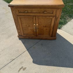 Oak Buffet on wheels 