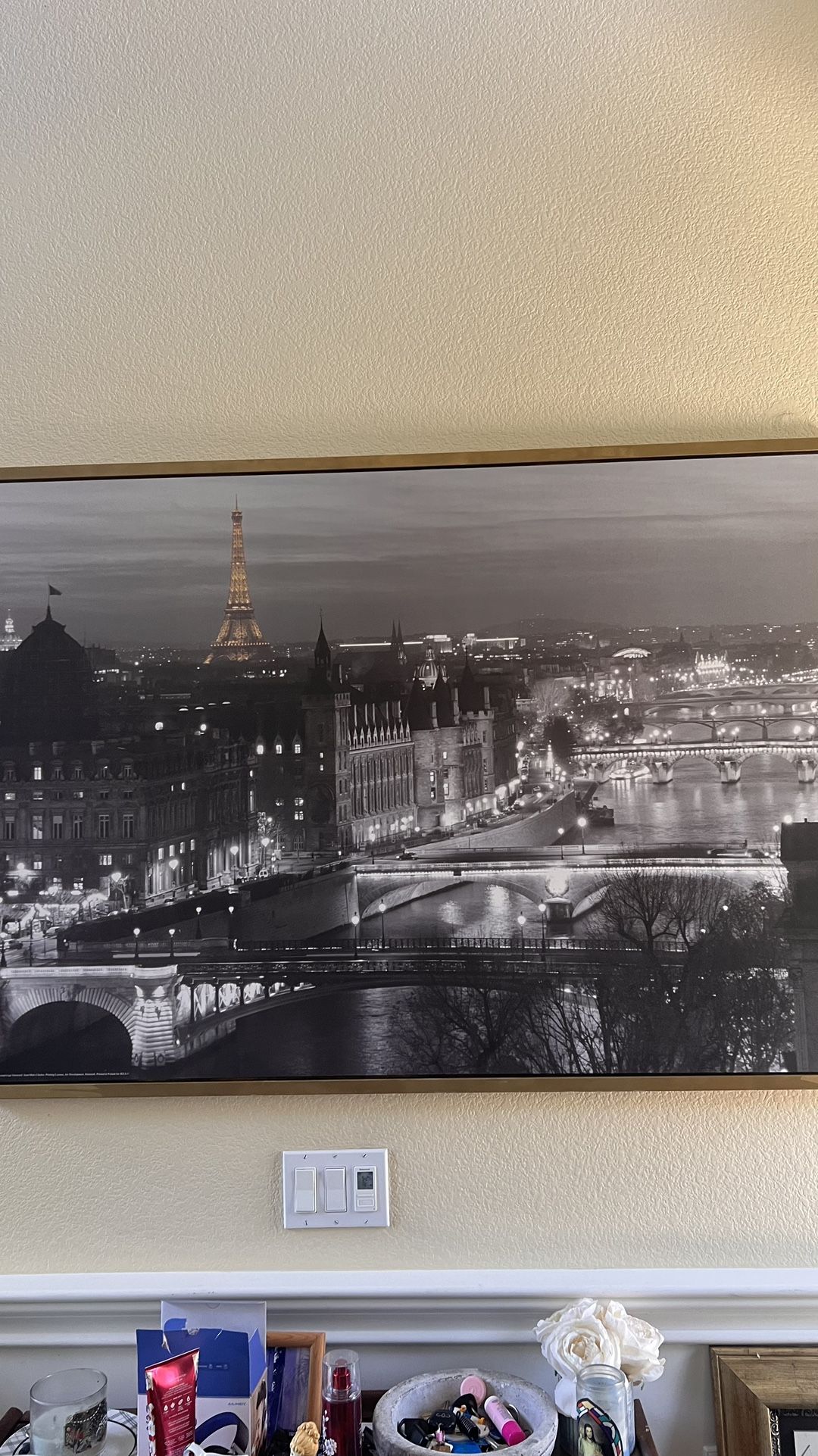 Jean-Marc Charles "Paris" canvas IKEA print gold frame