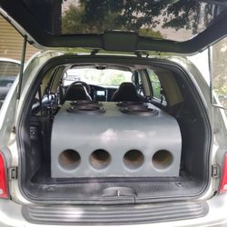 Custom Built 4 12 Box With 4 American Bass Xd Subs Box Has Steel Rods For Bracing 