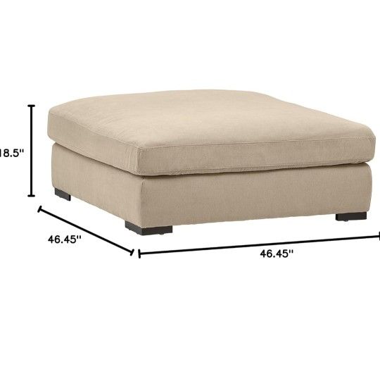 Stone & Bean Down Filled Oversized Ottoman