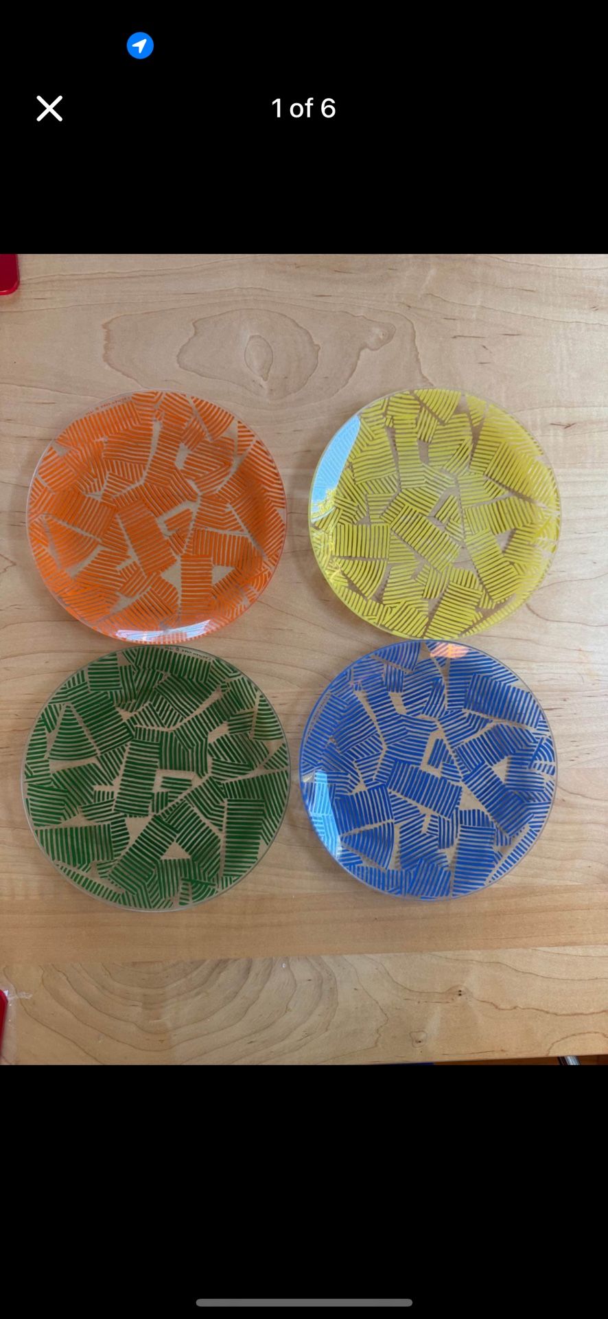 set of 4 colman sage plates