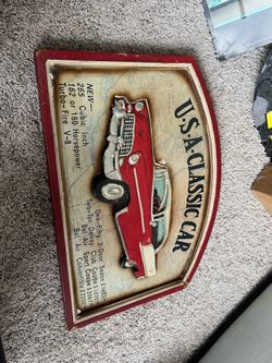 Usa classic car poster