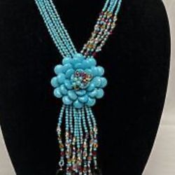 Joan Rivers collection Rare Blue Turquoise Necklace 20 Inches With 3 Inch Extender