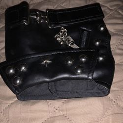 Black Leather Jacket For Small Puppy Or Toy Dog Or Kitten