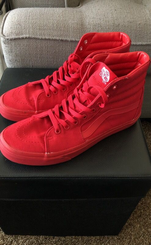 vans high top all red vans high top all red