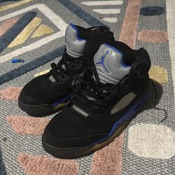 Raceing blue Jordan 5's