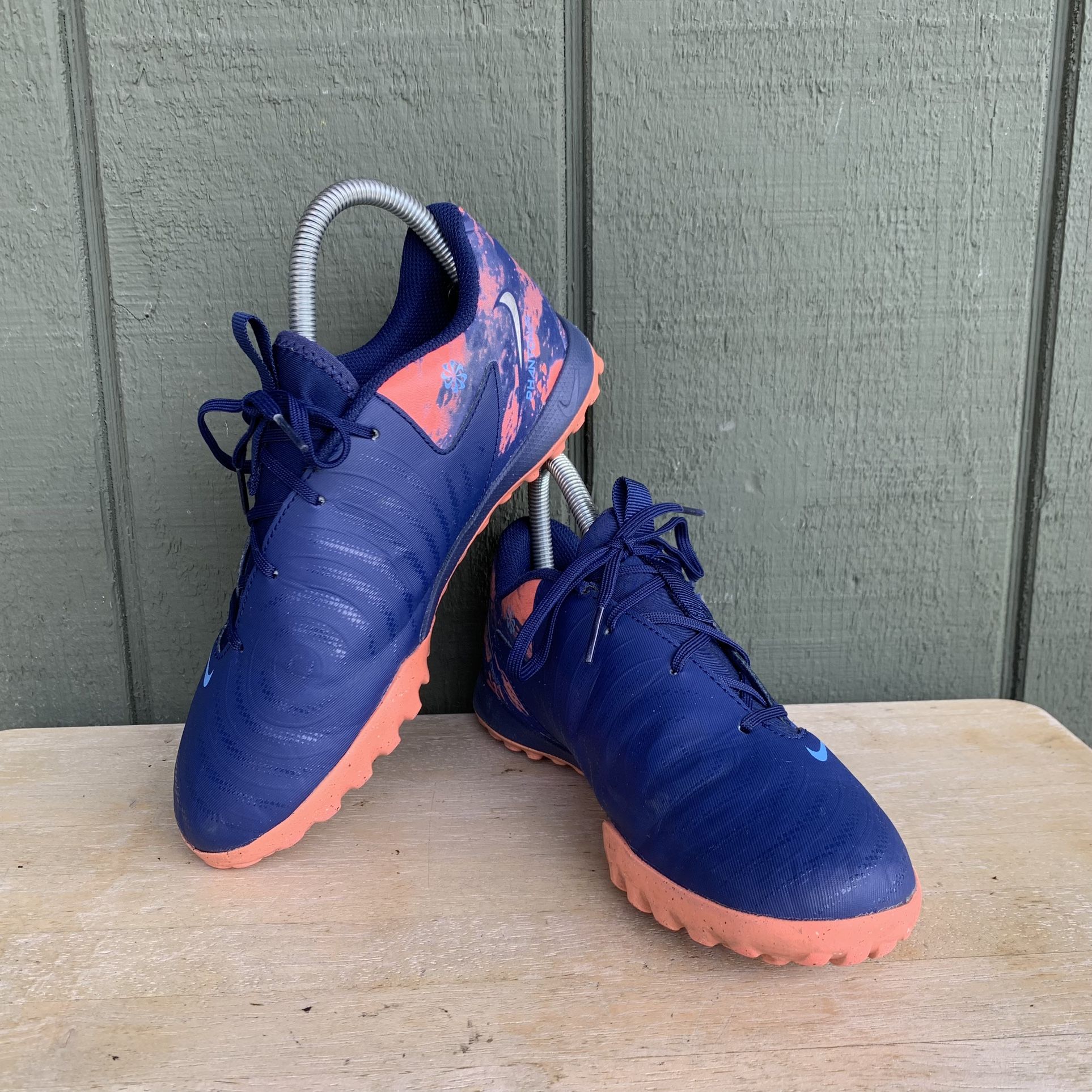 Nike JR Phantom GXII Academy TF EH Blue Void Chrome HF1608-400 Size 4.5 Youth