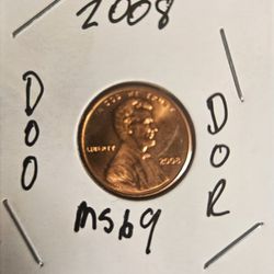 2008penny Lincoln Cent No Mint Mark