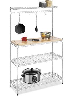 Chrome Wire Baker's Rack with Cutting Board