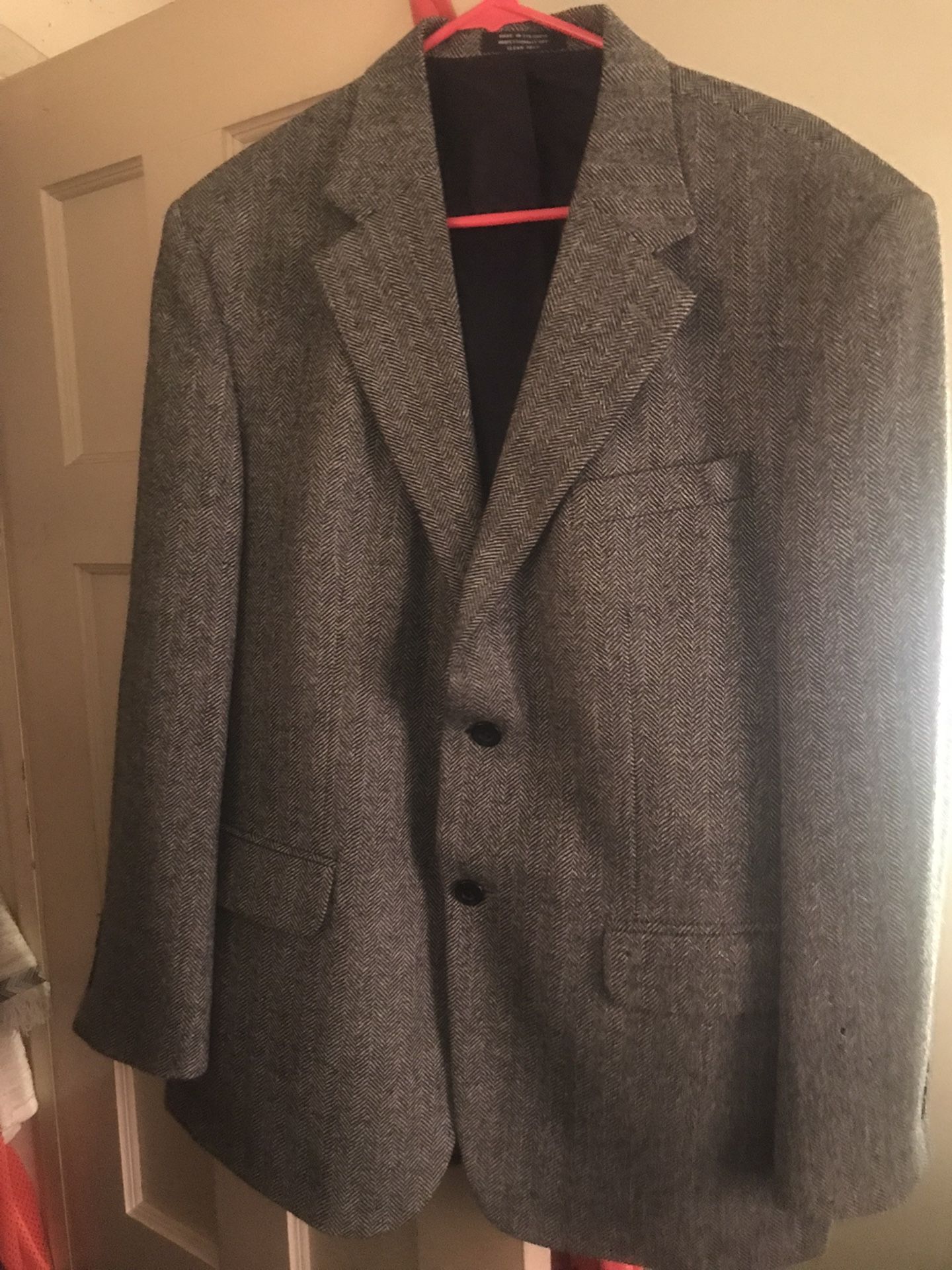Mens Herringbone Suit Jacket SIZE 42S