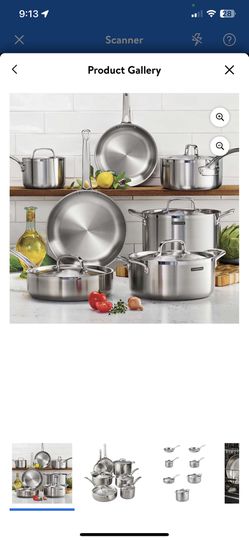 Tramontina 12 Piece Tri-Ply Clad Stainless Steel Cookware Set