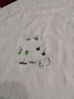 Space Theme Earring Set – 5 Pairs