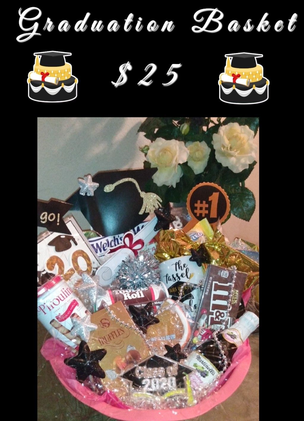 Graduation Basket by Christy! Any occasion available