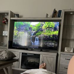 Bellaby 4-Piece Entertainment Center with 63" TV Stand and Electric Fireplace for Larger Rooms