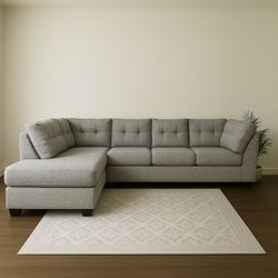 Gray L Shaped Sectional Couch