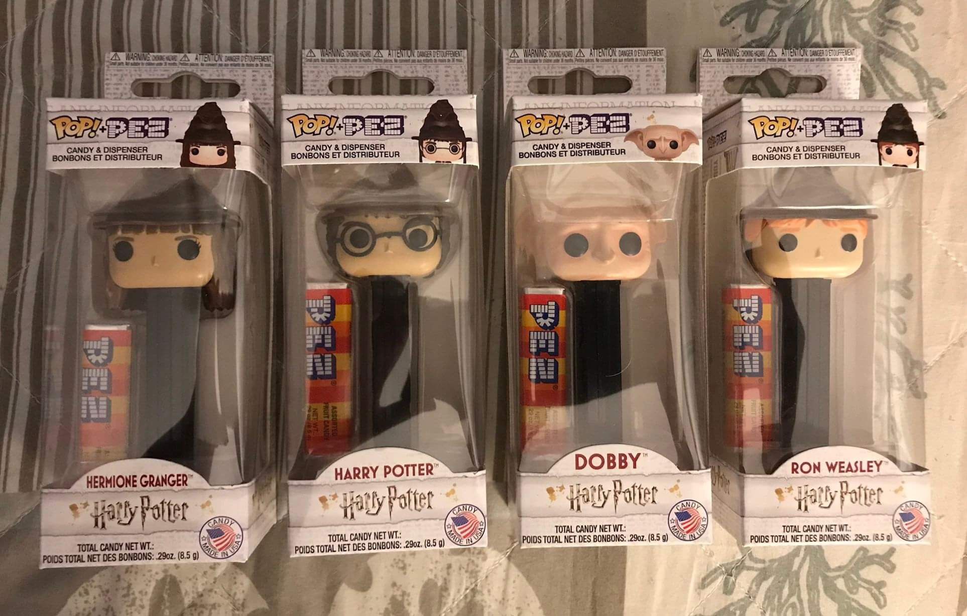 Funko POP! 2018 PEZ Harry Potter Harry Hemione Ron Dobby NEW!