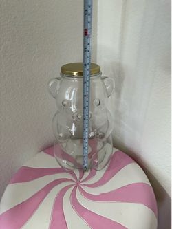 LARGE BEAR GLASS JAR