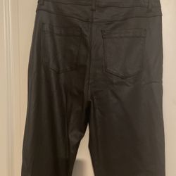 High Rise Leather Pants 