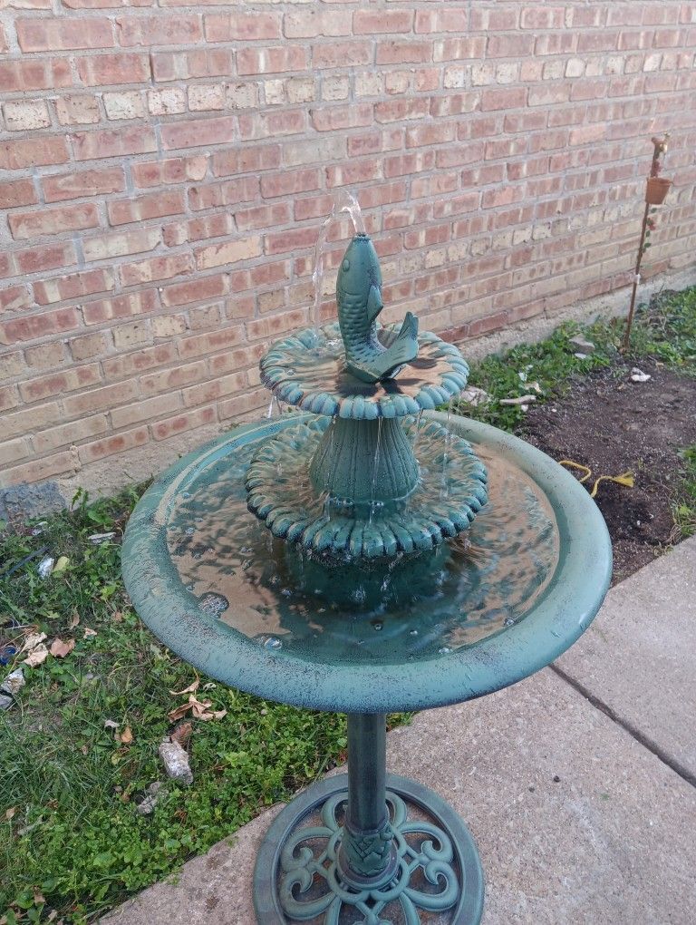 42" H Fiberstone Electric Outdoor Patio Fountain 