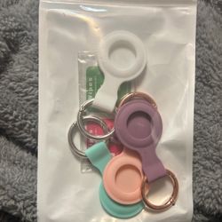 Soft Silicone Air Tag Cover Keychain